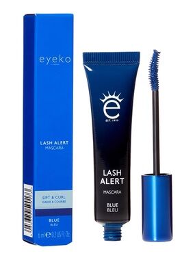 Eyeko Blue Lash Alert Mascara-royal blue, caffeine, biotin, curl, volume, fibers
